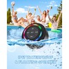 Razobws Bluetooth Shower Speaker, Portable Bluetooth Speakers with LED Light,