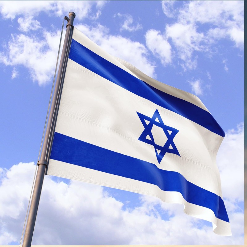Flag of Israel 3x5FT Double Stitched Polyester Flag with 2