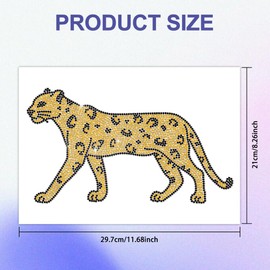 ANATTASOUL Leopard Rhinestone Iron on Hotfix, Animal Patterns Heat Transfer Decal Bling Rhinestone Decals Heat Transfer Patch Clothing Repair Applique for T-Shirt DIY