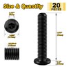 Mywish M8 x 40mm 20Pcs Flat Head Hex Socket Cap