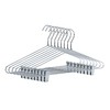 Quality Metal Pant/Skirt Blouse Hanger 10-Pack, Heavy-Duty Skirt Hangers with