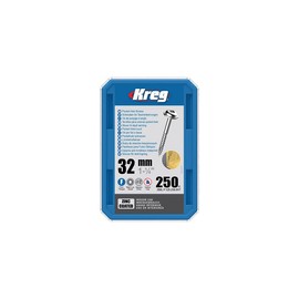 Kreg - Pack of 250 Galvanised Screws - 7 x 32 mm - Fine Thread - Maxi-Loc Square