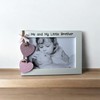 Me and My Little Brother Photo Frame Gift White Pink