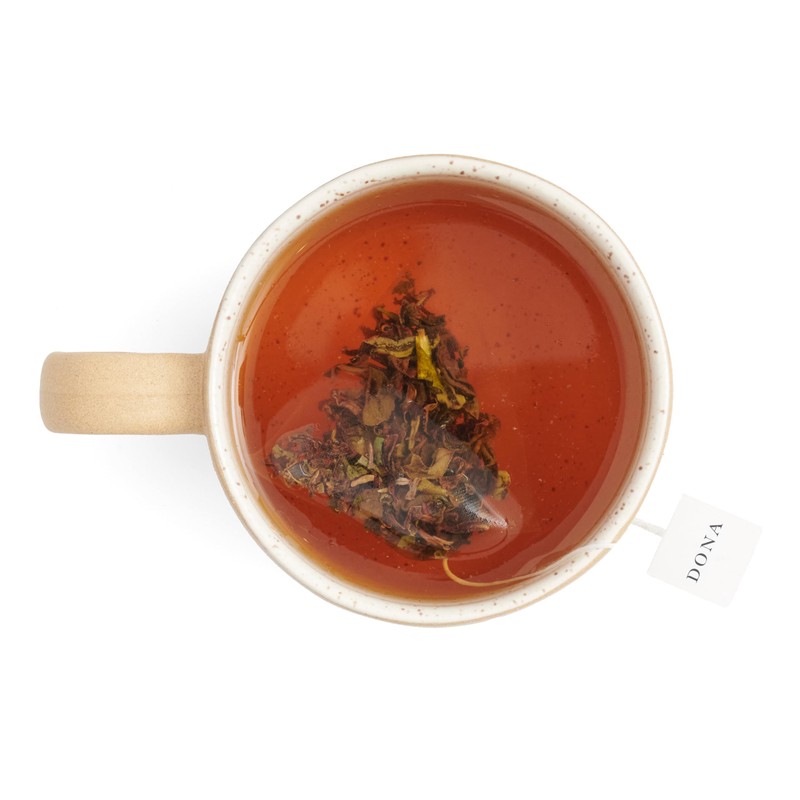 Dona single origin, premium blended teas conveniently packaged in plant-based