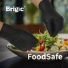 Brigic Disposable Nitrile Gloves, Textured Grip, Black, Lightweight, Slip-Resistant (Medium)
