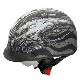 Vega Warrior Half Helmet 7830-054, Eagle Grey Flag, Large