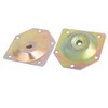 uxcell 70mmx67mmx1.2mm Zinc Plated Table Leg Mounting Plates Bronze Tone