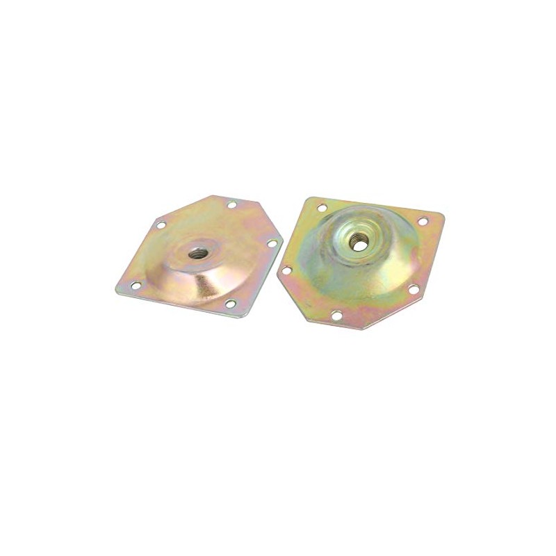 uxcell 70mmx67mmx1.2mm Zinc Plated Table Leg Mounting Plates Bronze Tone