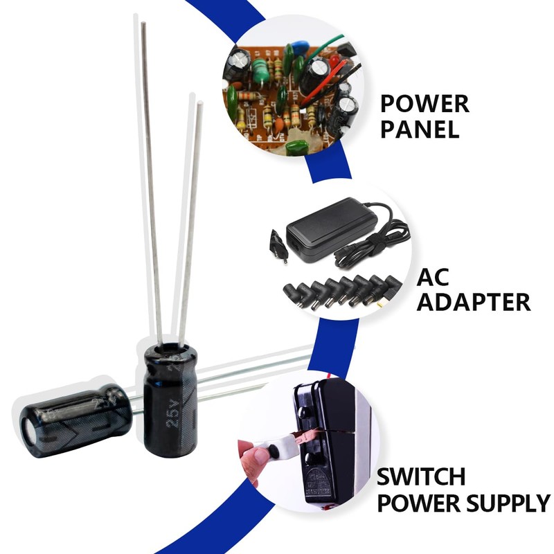 Innfeeltech Electrolytic Capacitors 10uF 25V Aluminium Radial Electrolytic Capacitors Pack