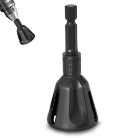 BangBoom Black Zinc Alloy Deburring External Chamfer Tool, 3/16"-1" (5mm-25mm) Burr Removal Tool with Quick Release Hex Shank, Tungsten Steel Bolt Thread Repair Git for Drill Screw (Large)