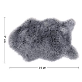 YouLoveHome Faux Lambskin Sheepskin Carpet, Longhair Fur Imitation Wool Bed Mat, Sofa Mat 60 x 90 cm, Lambskin Imitation Carpet