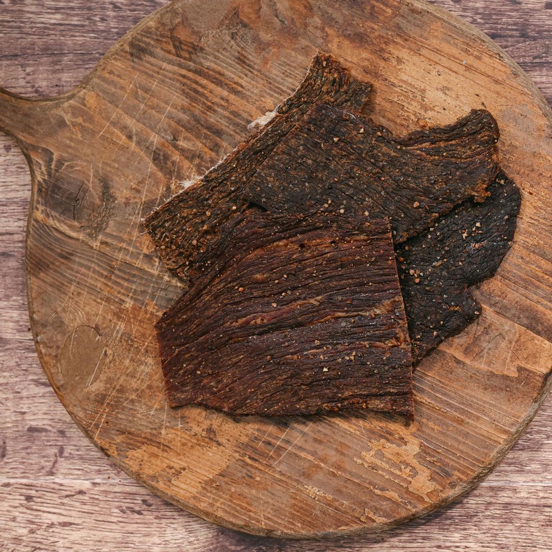 Mahogany Smoked Meats: Peppered Beef Jerky - 16oz