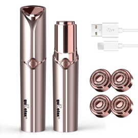 Facial Hair Remover for Chin, Upper Lip, Peach Fluff Including, 4 x Replacement Heads Epilator Women's Face (Gold (4 x Replacement Heads Included)