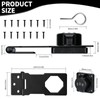 Pack of 2 Security Hasp, Lockable Cabinet Lock with Code,