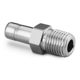 SWAGELOK SS-4-TA-1-8 Tube Fitting, 1/4" Tube OD X 1/2" Male NPT, Stainless Steel, Male Tube Adapter