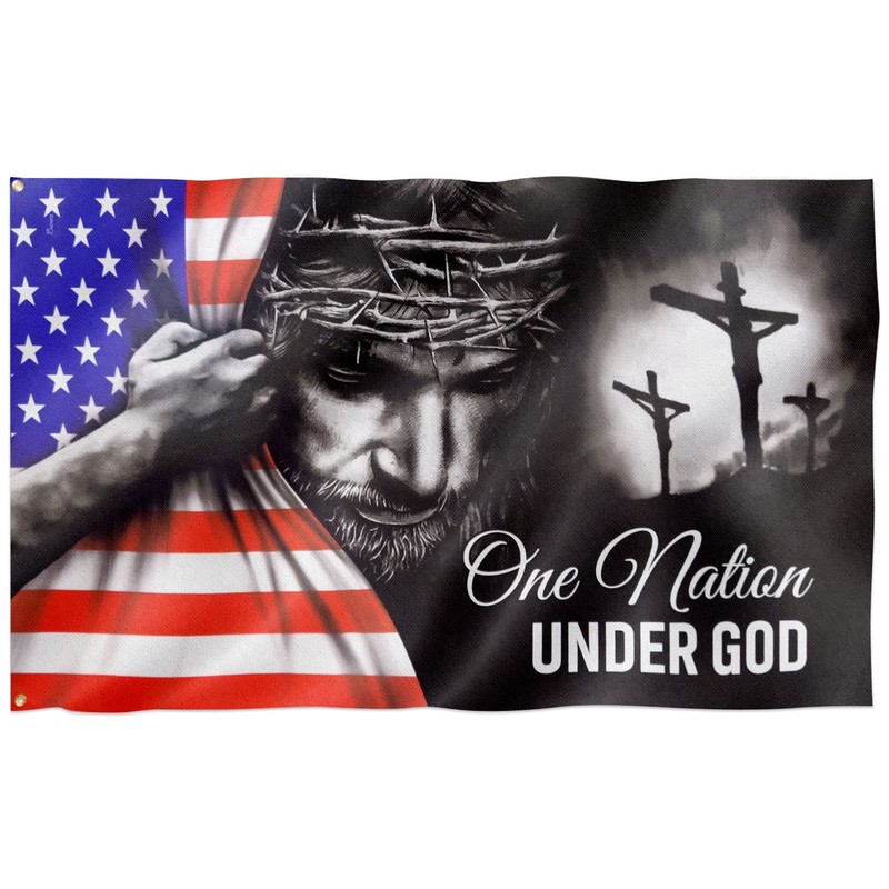 FLAGWIX 3x5 Patriotic American Flags for Outside, One Nation Under