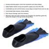 Short Diving Training Fins Full Foot AntiSlip Soft Flippers for