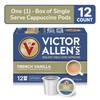 Victor Allen's Coffee French Vanilla Cappuccino, 12 Count, Single Serve