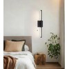Litaddscen 24 Inch Black LED Bar Bathroom Vanity Light,360° Rotatable