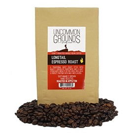 Uncommon Grounds Specialty Coffee Roasts – Longtail Espresso Roast (12 oz Whole Bean) – Artisan Roasted for Optimum Flavor