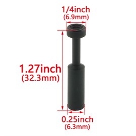 HJGarden 10PCS 1/4 Inch Push-to-Connect Fitting Plug, Pneumatic Connector Pipe Plug, Black
