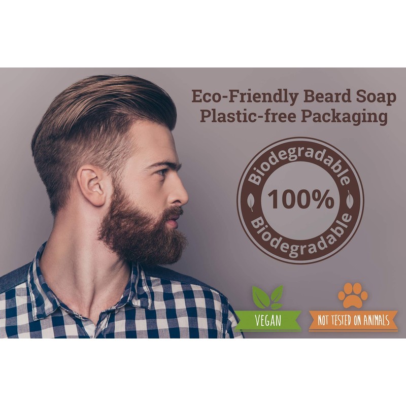 Clovelly Soap Co Natural Handmade Beard Shampoo Soap Bar Sandalwood