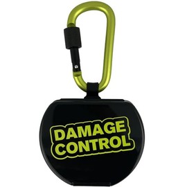 Funda protectora bucal para control de daños con mosquetón – carcasa ventilada resistente, fácil de abrir, almacenamiento fijable para protectores de labios y boquillas deportivas, color negro