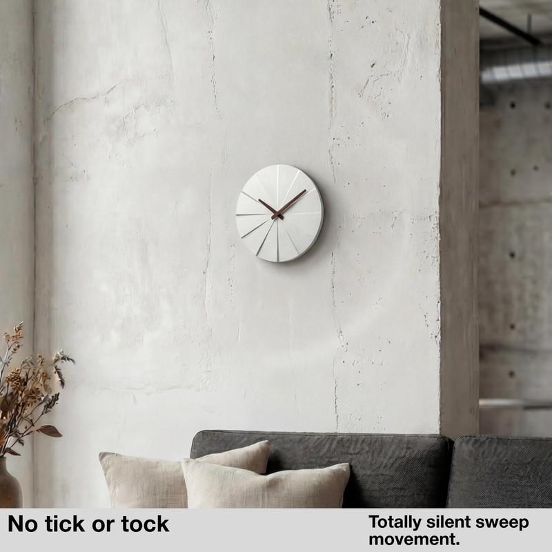 Driini Staircase Modern Wall Clock - Unique 10.5 in. Frameless