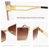 KENBO Square Sunglasses Metal Frame for Men Women Large Cool