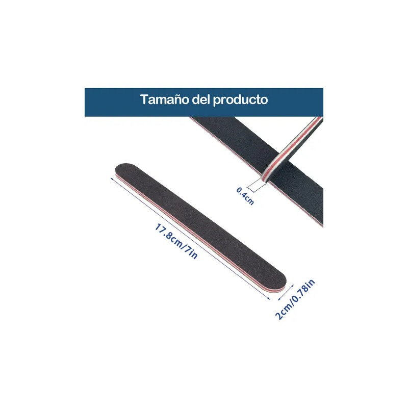 50 Limas Para Uñas Aaturales O Acrílicas Granos 100180