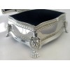 Elegance Silver Plated Square Victorian Jewelry Box
