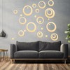 32 Pieces Removable Circle Wall Mirror Sticker Round Decal Acrylic
