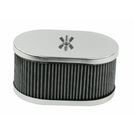 Empi 8714 Chrome Oval Air Cleaner IDF Weber/Empi HPMX 4-1/2" X 7" X 3-1/2"
