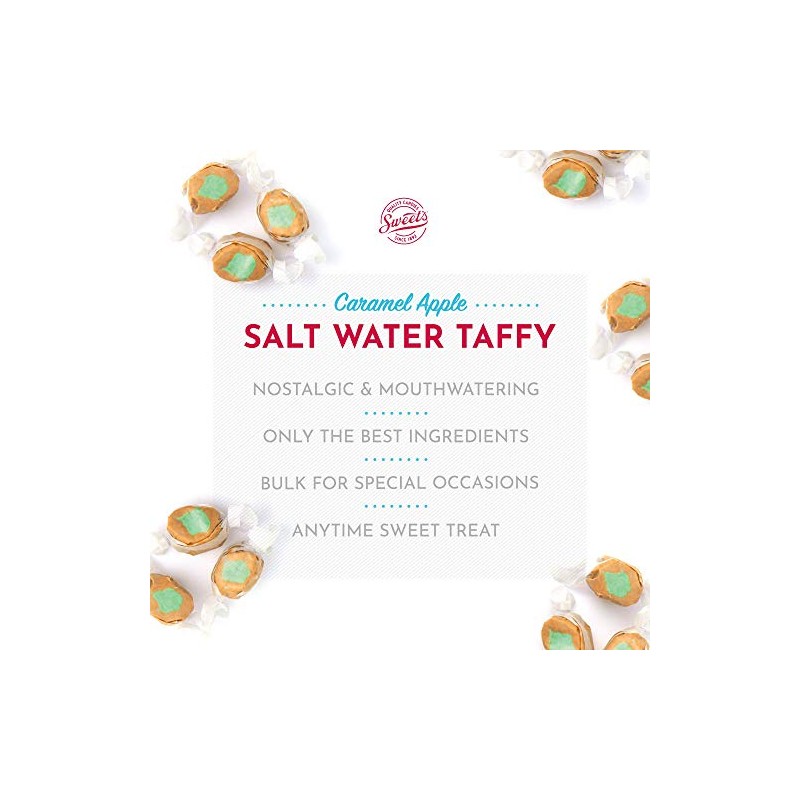 Bulk Saltwater Taffy, Caramel Apple, 3 Pounds
