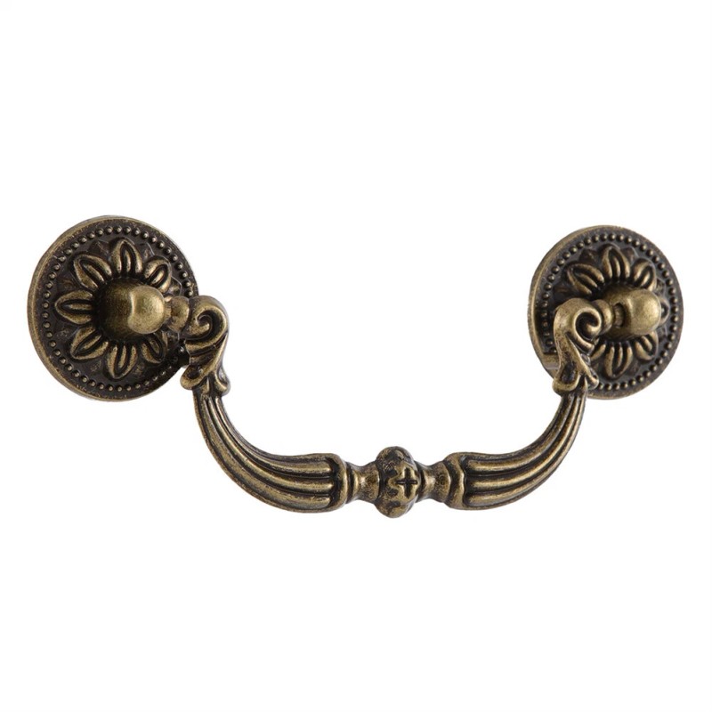 8PCS Vintage Drop Bail Dresser Drawer Pull Antique Bronze Cabinet