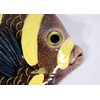 LX Handpainted Tropical Fish Replica Wall Mount Decor Plaque Black