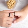 Juego de 2 anillos de promesa a juego para parejas