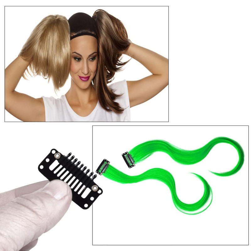 Wig Clips, 10Pcs Wig Clips Snap Clips, Black Hair Extension