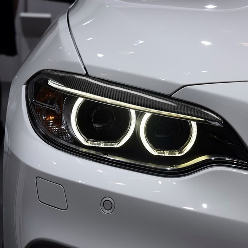 Carbon Fiber Car Headlight Eyebrow Eyelids Fits for F87 M2