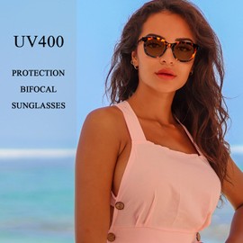 Henotin 4 Pack Bifocal Reading Glasses include Sun Readers for Women Oprah Style Square Blue Light Blocking Eyeglasses (Mix Color-1, 1.75, x)