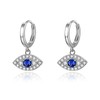POPLYKE Evil Eyes Hoop Earrings For Women S925 Sterling Silver