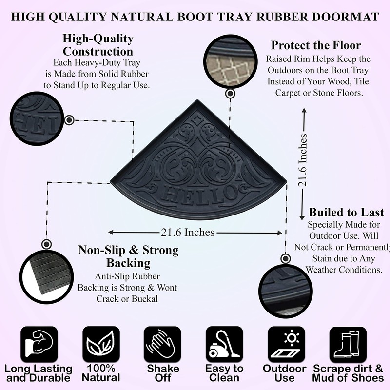 A1HC Heavy Duty Flexible and Durable 100% Rubber Hello Triangle