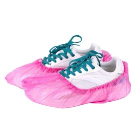 Disposable Shoe Cover Refills for Automatic Shoe Cover Dispenser Machine shoe cover dispenser refills T-Buckle Shoe Cover 100 Pcs[Pink]
