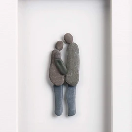 Sharon Nowlan Plus One Framed Picture, Wood, Multi-Colour, 2 x 20 x 25 cm