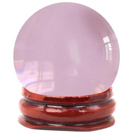 Feng Shui 40MM Multicolor Crystal Ball Asian Rare Natural Magic Beads Healing Sphere Globe Quartz Photography Balls W3815 (Pink)