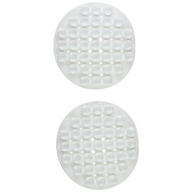 Merriway BH02597 (2 Pcs) White Rubber Suction Soap Holder - Pack of 2 Pieces