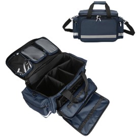 Be-Better Medical Bag Empty First Aid Bag Emergency Responder Bag Professional First Aid Kits Storage with Inner Dividers and No-Scratch Bottom,Trauma Bag for Home Health