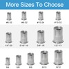 50PCS #10-32 Rivet Nuts 304 Stainless Steel Rivets Nutsert Flat