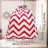 QRTDXP 96 * 88cm Gift Drawstring Bag，Extra Large Red and