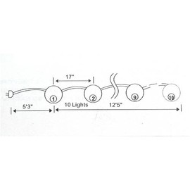 USA Flag Light string